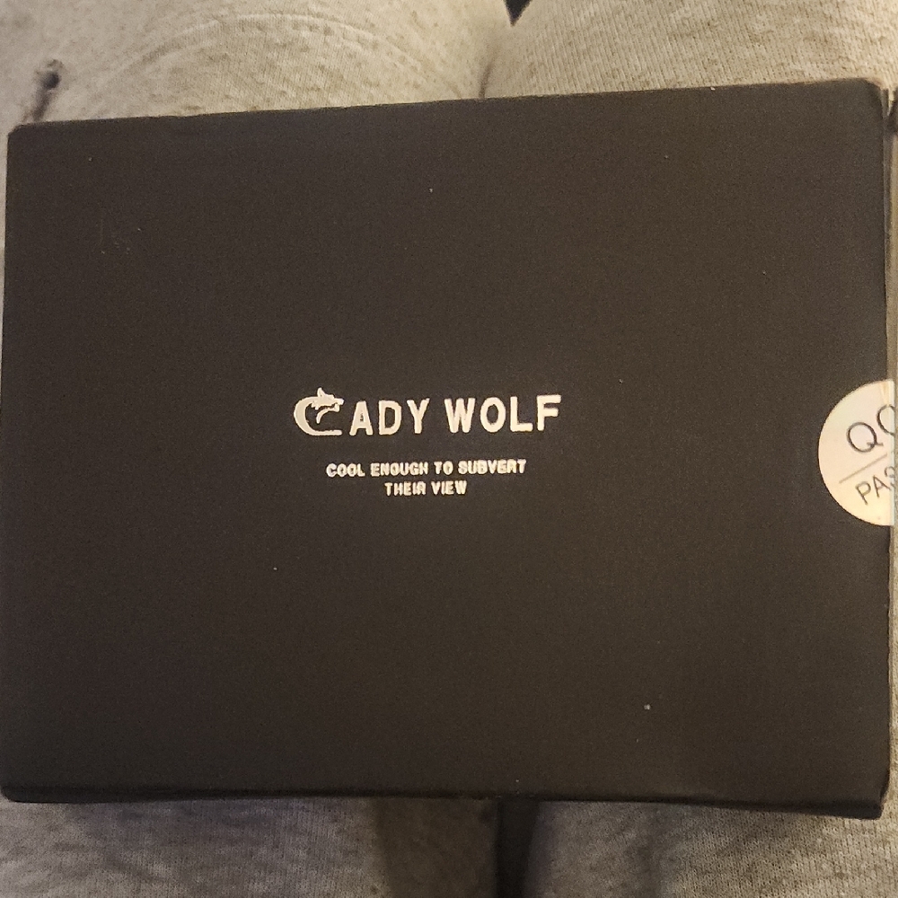 NWY Caddy Wolf Mens RFID Navy Wallet. Never Used.